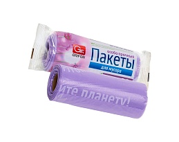 Мешки для мусора 35 л, ароматизированные, сиреневые, в рулоне 20 шт., ПНД, 12 мкм, 560х530 мм, GRIFON Полевые Цветы, 100-034 в Апатитах