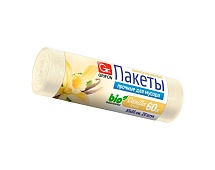 Мешки для мусора 60 л, ароматизированные, Ваниль, бежевые, в рулоне 20 шт., ПНД, 9 мкм, 650х550 мм, GRIFON Aroma, 101-023 V