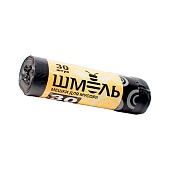 Мешки для мусора 30 л, черные, в рулоне 30 шт., ПНД, 7 мкм, 600х500 мм, ШМЕЛЬ, 4625