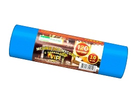Мешки для мусора 120 л, с завязками, синие, в рулоне 10 шт., ПНД, 15 мкм, 800х750 мм, VIP, Z12010blue в Апатитах Мешки для мусора 120 л, с завязками, синие, в рулоне 10 шт., ПНД, 15 мкм, 800х750 мм, VIP, Z12010blue в Апатитах
