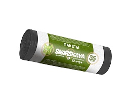 Мешки для мусора 30 л, черные, в рулоне 25 шт., ПНД, 7 мкм, 580х480 мм, SIBIRSKAYA, 101-003 S в Апатитах