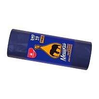 Мешки для мусора 240 л, синие, рулон 10 шт., ПВД 36 мкм, 1350х900 мм, Уфа Пак, МВ1854 (МВ 240-10с) в Апатитах