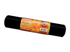 Мешки для мусора 180 л, ароматизированные, черные, в рулоне 10 шт., ПВД, 80 мкм, 1100х930 мм, EXPORT, exp18010142 в Апатитах