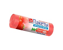 Мешки для мусора 60 л, ароматизированные, Клубника, красные, в рулоне 20 шт., ПНД, 9 мкм, 650х550 мм, GRIFON Aroma, 101-023 K