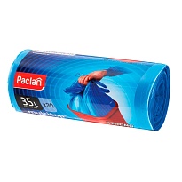 Мешки для мусора 35 л, с ушками, синие, в рулоне 30 шт., ПНД, 10,5 мкм, 640х500 мм, PACLAN Multitop, 600819 в Апатитах