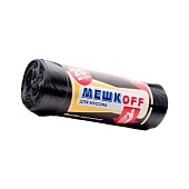Мешки для мусора 60 л, черные, в рулоне 20 шт., ПНД, 9 мкм, 700х600 мм, МЕШКОFF, 4045