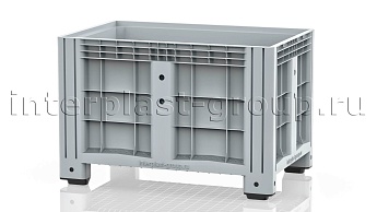 Контейнер iBox сплошной на ножках серый в Апатитах